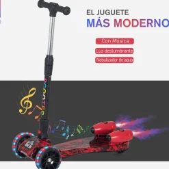 Homcom - Patinete Scooter plegable 3 ruedas