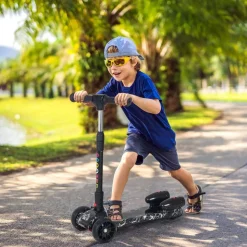 Homcom - Patinete scooter con efectos de luz y sonido