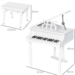 Homcom - Piano de Cola Electrónico 30 Teclas