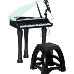 Homcom - Piano electrónico 32 teclas con taburete
