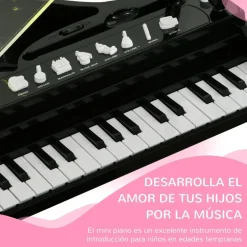 Homcom - Piano electrónico 32 teclas con taburete