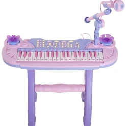 Homcom - Piano Infantil 37 Teclas Rosa HomCom