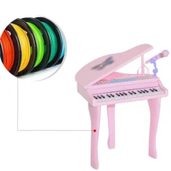 Homcom - Piano Infantil Electrónico Rosa HomCom