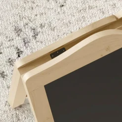 Homcom - Pizarra caballete doble con tizas y plantillas