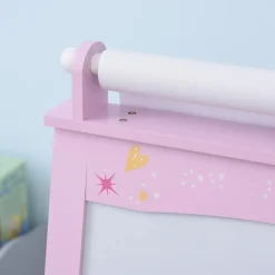 Homcom - Pizarra infantil 3 en 1 con caballete