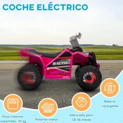 Homcom - Quad eléctrico batería 6 V