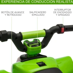 Homcom - Quad Eléctrico Batería 6V Verde