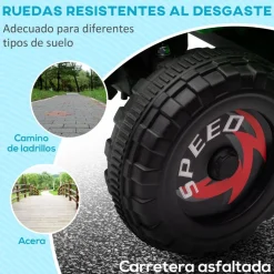 Homcom - Quad eléctrico con remolque