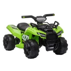 Homcom - Quad eléctrico con faros LED verde