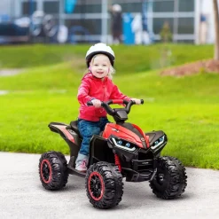 Homcom - Quad eléctrico 12V rojo