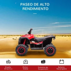 Homcom - Quad eléctrico 12V rojo