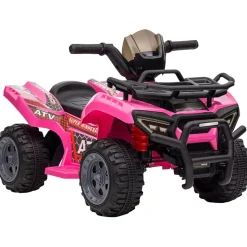 Homcom - Quad eléctrico 6V rosa