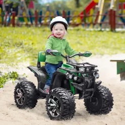 Homcom - Quad eléctrico 12V verde