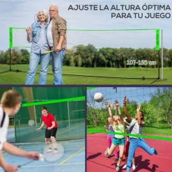 Homcom - Red con soportes y accesorios