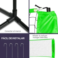 Homcom - Red con soportes y accesorios