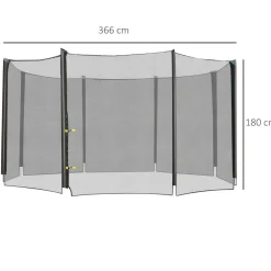 Homcom - Red seguridad para cama elástica 366 cm