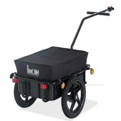 Homcom - Remolque para bicicleta Negro