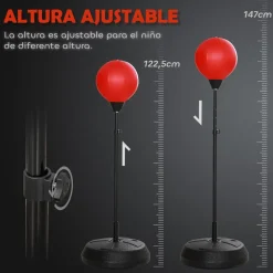 Homcom - Saco de boxeo infantil de pie 147 cm