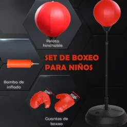 Homcom - Saco de boxeo infantil de pie 147 cm