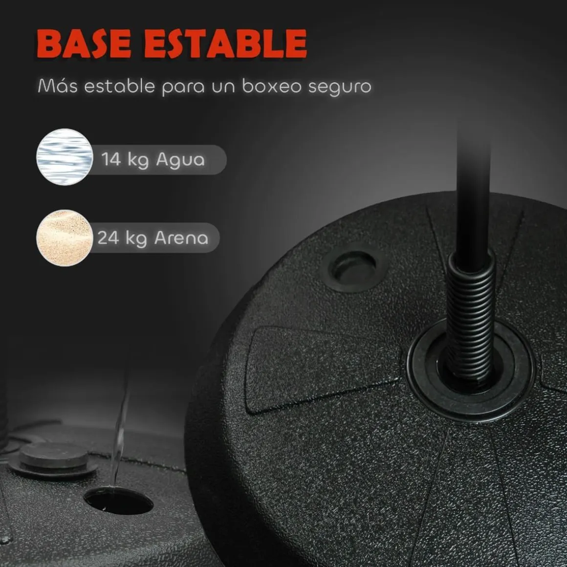 Homcom - Saco de boxeo infantil de pie 147 cm