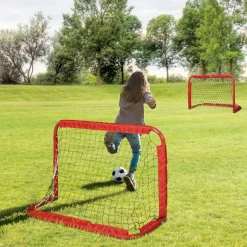Homcom - Set de 2 porterías plegables de fútbol