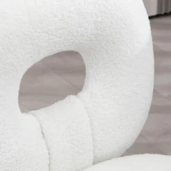 Homcom - Silla infantil de borreguito Blanco