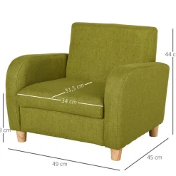 Homcom - Sillón infantil Verde
