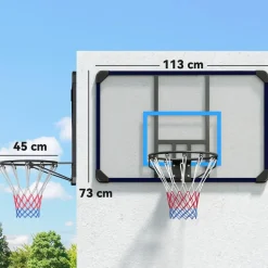 Homcom - Tablero con canasta baloncesto para pared