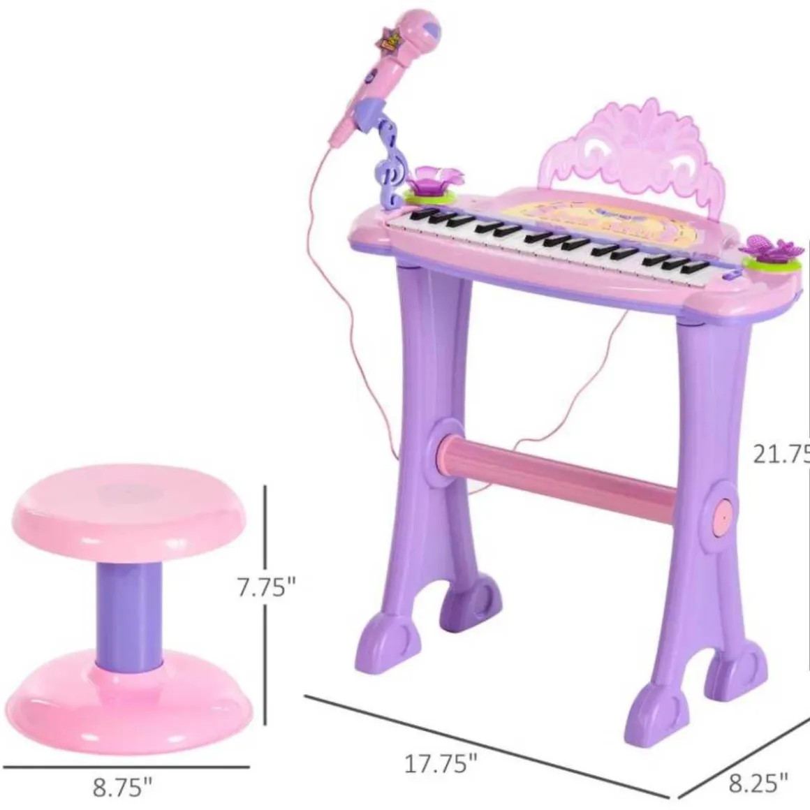 Homcom - Teclado Electrónico Infantil 32 Teclas