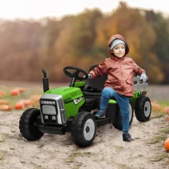 Homcom - Tractor elécrico Verde