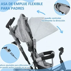 Homcom - Triciclo evolutivo Gris