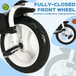 Homcom - Triciclo Evolutivo con Capota Reflectante - Azul