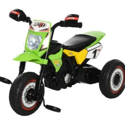 Homcom - Triciclo Moto de Montaña Infantil Verde HomCom