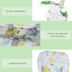 Homcom - Trona 3 en 1 verde