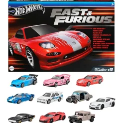 Hot Wheels - Fast & Furious coche juguete pack 10 vehículos