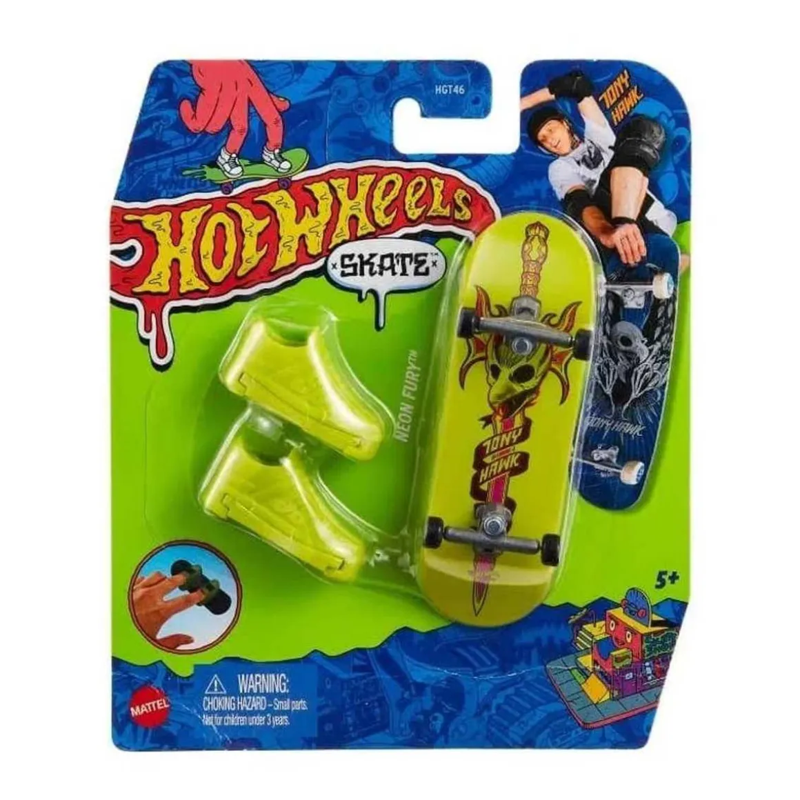 Hot Wheels - Monopatín de juguete con zapatillas para dedos, modelos surtidos (Varios modelos) ㅤ