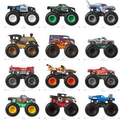 Hot Wheels - Pack de 12 coches Monster Trucks de juguete ㅤ