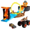 Hot Wheels - Playset neumáticos para acrobacias Monster Trucks