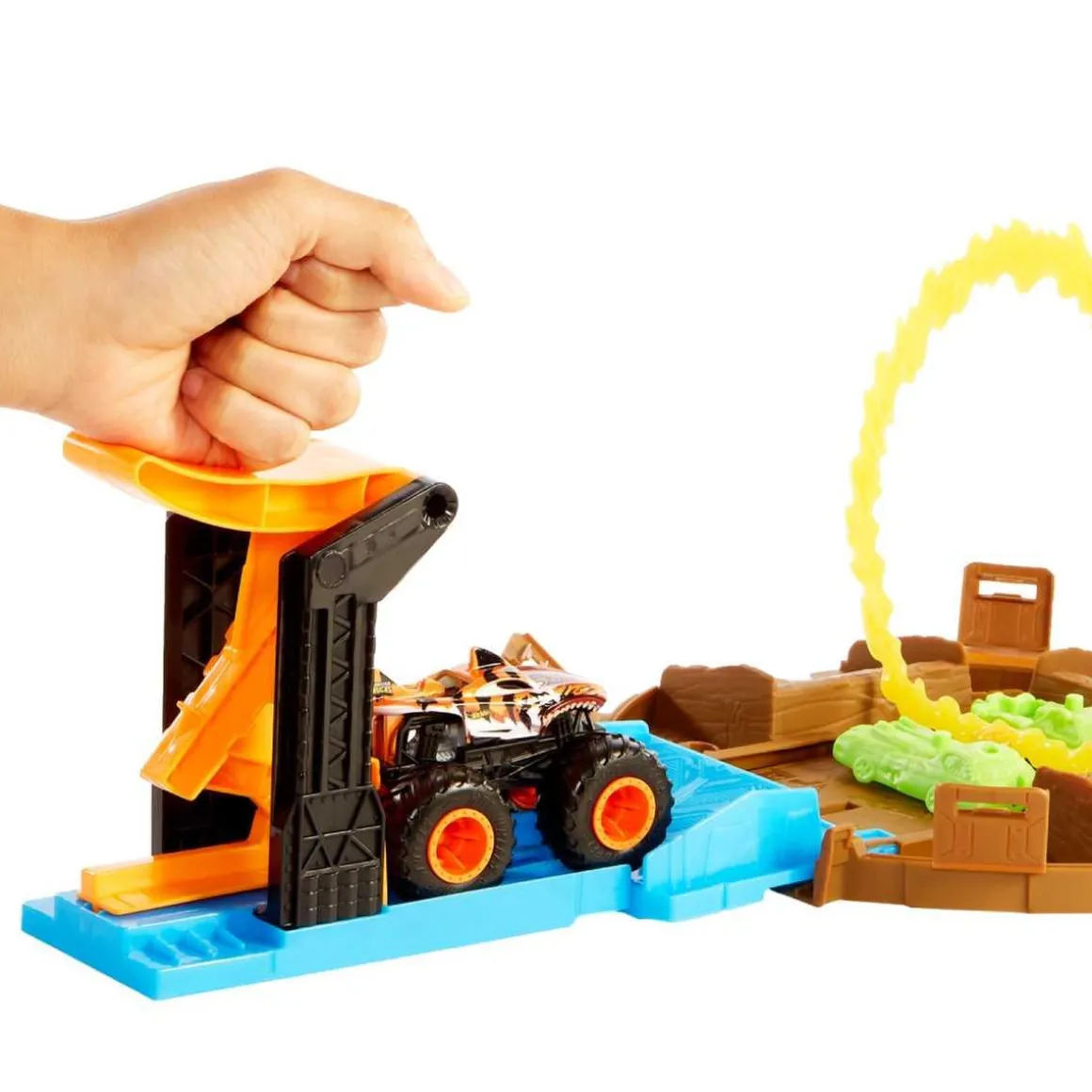 Hot Wheels - Playset neumáticos para acrobacias Monster Trucks