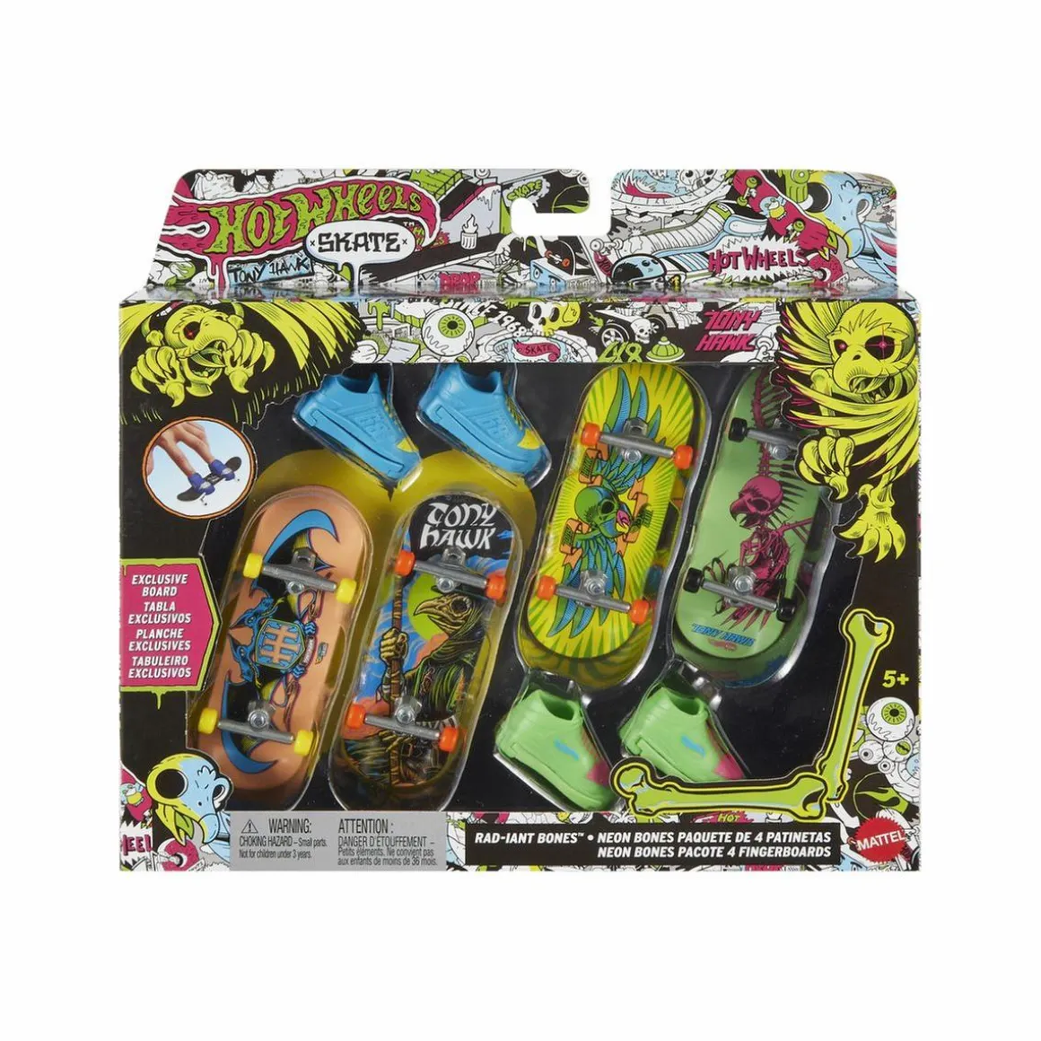 Hot Wheels - Skate neon pack 4