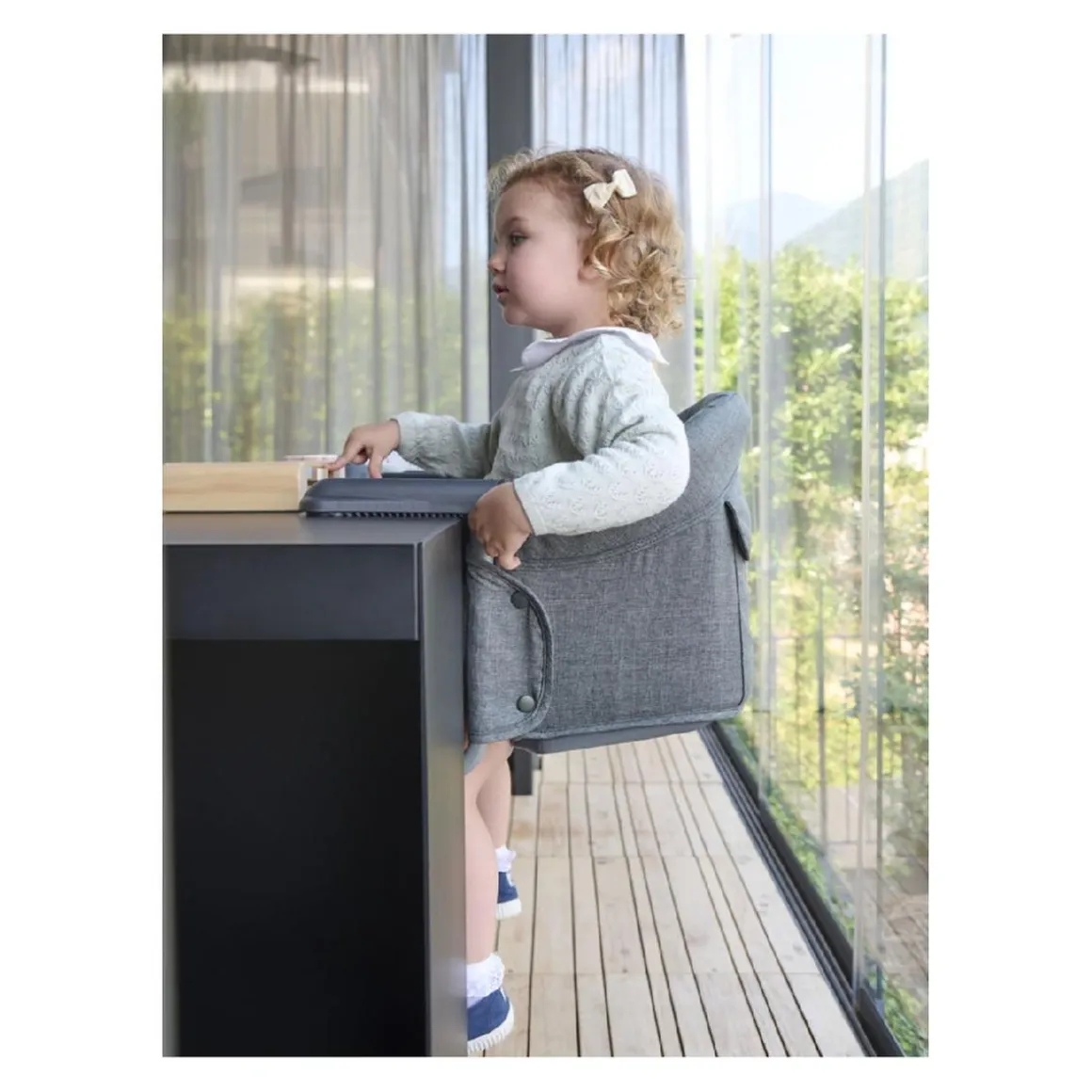 Inglesina - Trona de mesa portátil Fast gris