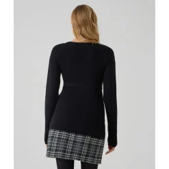 Jersey premamá negro tricot con cordón