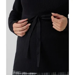 Jersey premamá negro tricot con cordón