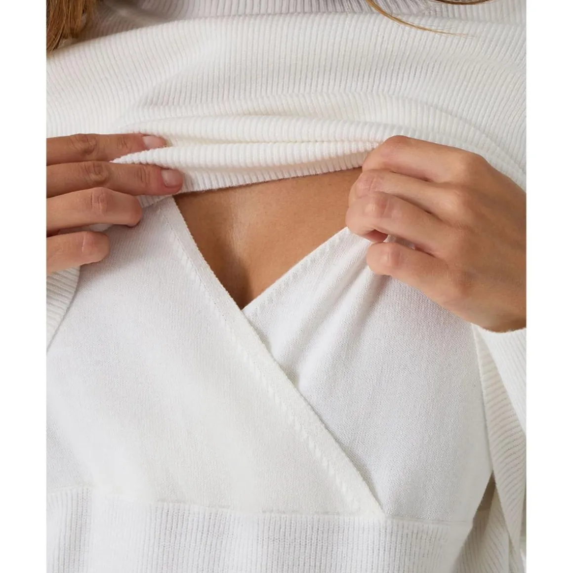 Jersey tricot premamá blanco