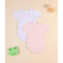 Juego de 2 bodies rosa y blanco con la inscripción Mommy's Princess