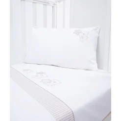 Juego de cuna 3 piezas beige con osito y estrellas