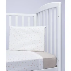 Juego de Cuna 3 Piezas con Flores Naranjas