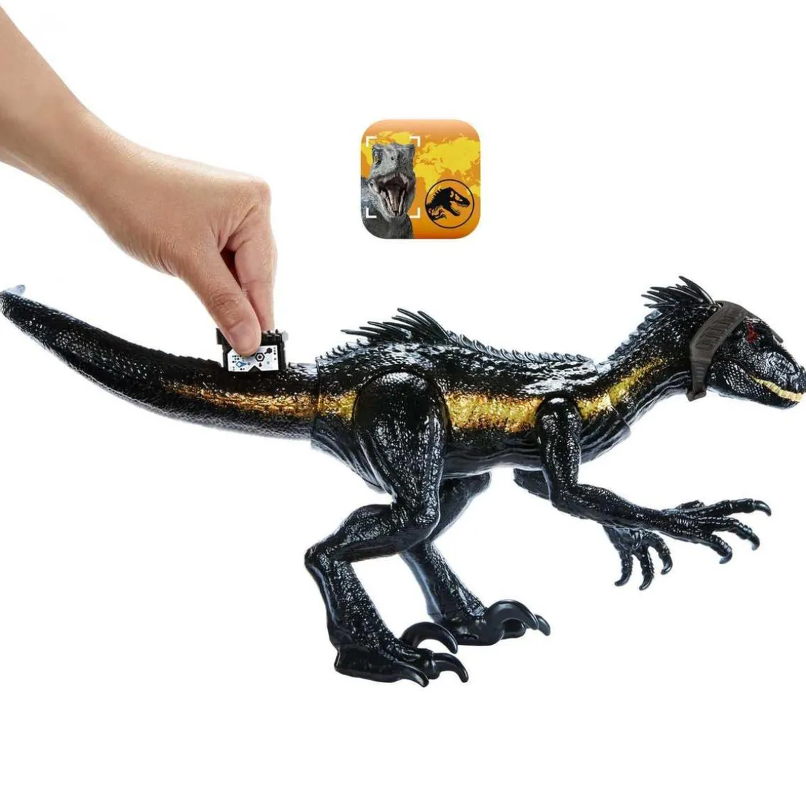 Jurassic World - Figura de dinosaurio Jurassic World Indoraptor con equipo de ataque y seguimiento ㅤ