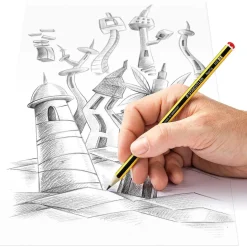 Kit de 6 lápices de grafito Noris HB y 2 gomas Mars Plastic