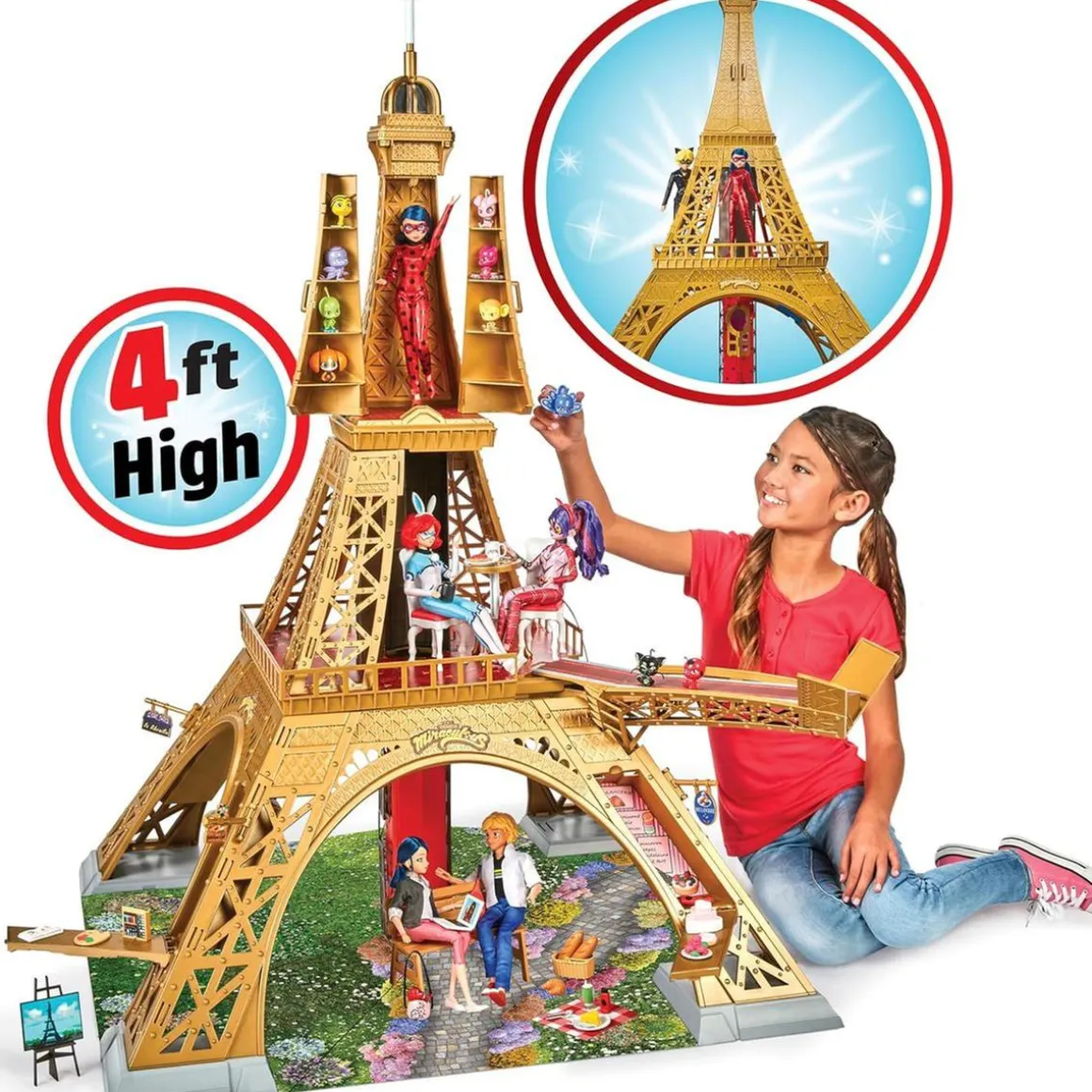 Ladybug - Playset Torre Eiffel Miraculous 122 cm